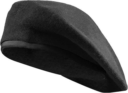 Army Style Berets Hat British Military Beret Hats Wool with Leather Sweatband Vintage Fashion Cap for Men Women in Saudi Arabia