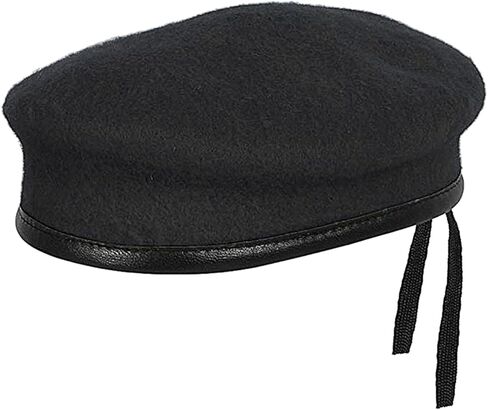 Army Style Berets Hat British Military Beret Hats Wool with Leather Sweatband Vintage Fashion Cap for Men Women in Saudi Arabia