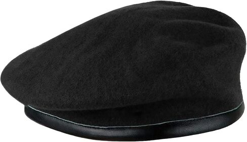 Army Style Berets Hat British Military Beret Hats Wool with Leather Sweatband Vintage Fashion Cap for Men Women in Saudi Arabia