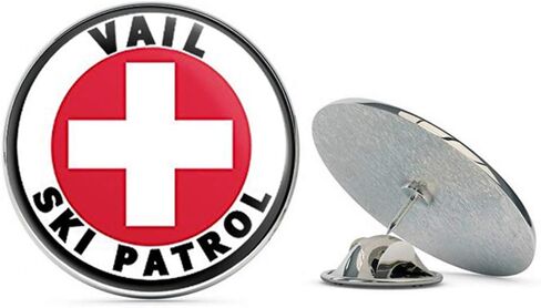 Round Vail SKI Patrol (Snow Snowboard Colorado) Metal 0.75" Lapel Hat Pin Tie Tack Pinback in Saudi Arabia