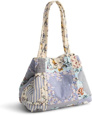 Vera Bradley Women's Disney Premium Cotton Small Hathaway Tote Bag, Ski Weekend Mickey Mouse Patchwork, One Size in Saudi Arabia