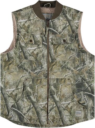 Bass Creek Outfitters Men's Workwear Vest - Heavyweight Sherpa Lined Duck Canvas Vest in Kuwait
