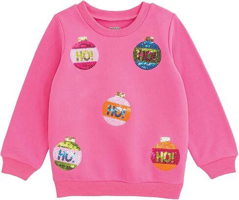 Mud Pie Kids Christmas Sequin Ornament Sweatshirt in Saudi Arabia
