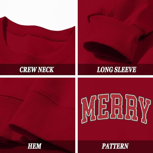 Girls Christmas Sweatshirt Merry Sweatshirts Kids Cute Preppy Graphic Pullover Casual Vintage Long Sleeve Tops 7-12Y in Saudi Arabia