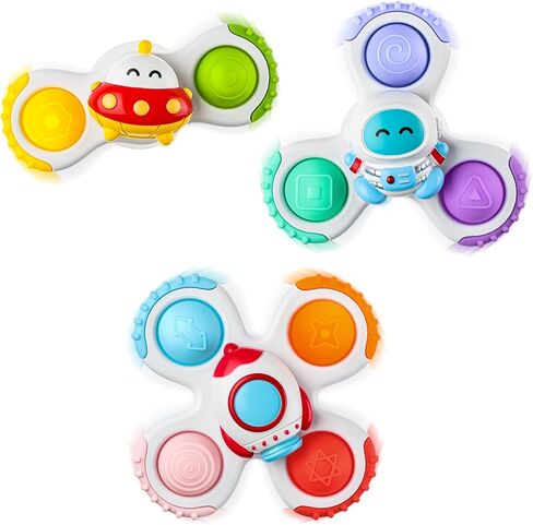 ALASOU Pop Suction Cup Spinner Airplane Travel Toys for 1 Year Old Boy Girl in Saudi Arabia