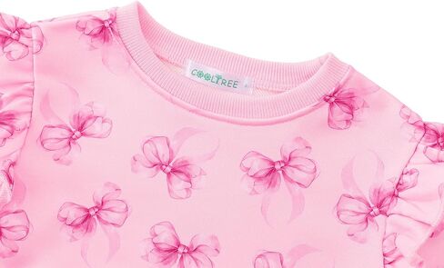 Crewneck Sweatshirt for Girls - Soft Long Sleeve Pullover Stylish Tops Size 2T-6 in Saudi Arabia