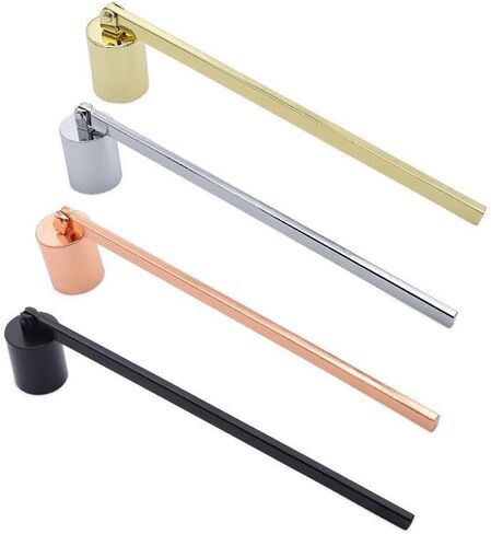 Stainless Steel Straight Tube Candle Snuffer Wick Trimmer Candle Cover Hand Candle Extinguisher Tools Accessories (Silver) in Saudi Arabia