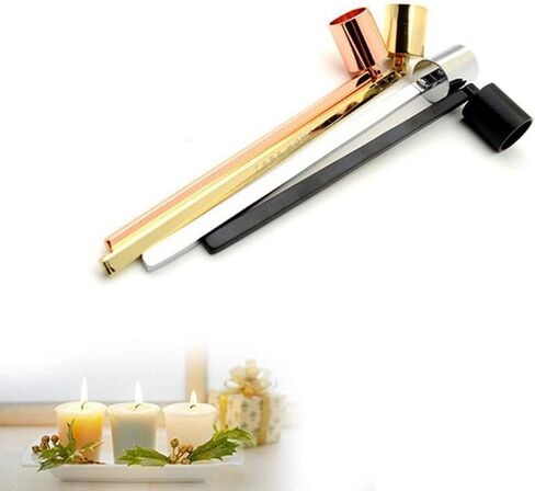 Stainless Steel Straight Tube Candle Snuffer Wick Trimmer Candle Cover Hand Candle Extinguisher Tools Accessories (Silver) in Saudi Arabia