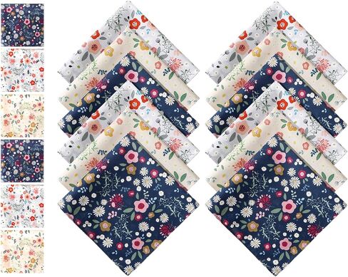 Handkerchief for Women Cotton Women Handkerchiefs Floral Ladies Handkerchief Cotton Ladies Hankies Printed Women's Hankies in Saudi Arabia