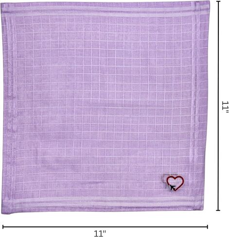 Multicolor Embroidered Handkerchiefs – Pack of 8 PCS Soft Cotton Hankies for Men & Women | Classic Design | Elegant, Reusable & Skin-Friendly gift set in Saudi Arabia