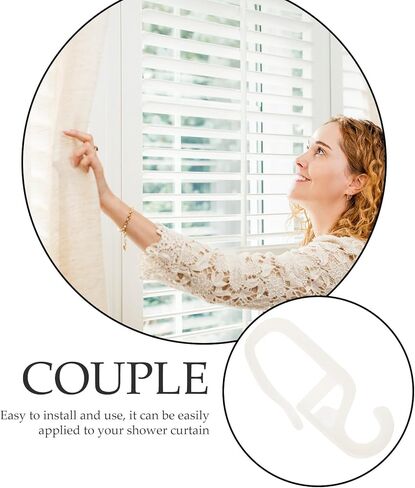 TIDTALEO Curtain Track Hooks and Pulley Replacement Plastic Curtain Rail Pulley Hooks for Drapes and 10pcs Set for Window Treatment Hardware in Saudi Arabia