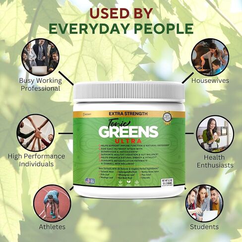 Tonic Greens Ultra، مكمل غذائي فائق القوة مع عشبة القمح ومضادات الأكسدة، 5.3 أونصة (1) in Kuwait