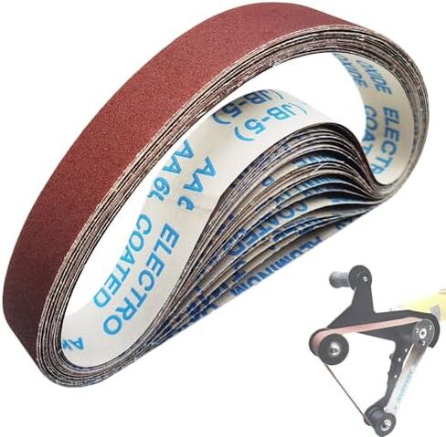15 Pcs 1-1/2 x 29 Inch Silicon Carbide Sanding Belts,3 Pcs Each of 80/120/240/400/600 Grits Sanding Belt for Pipe Sander Adapter,740 x 40 mm Sanding Belts for Pipe or Tube Sanding Attachment. in Saudi Arabia