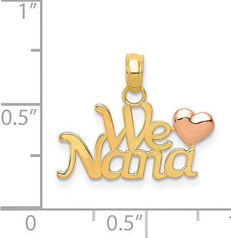 مجوهرات من الذهب بدرجتين من اللون عيار 14 قيراط، مجوهرات We Love Nana Charm Grandma in Saudi Arabia