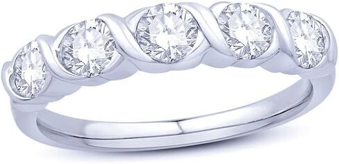 VIN GOL دائري لامع 0.90 قيراط VS2 نقاء، I Color Diamond Platinum Band in Saudi Arabia