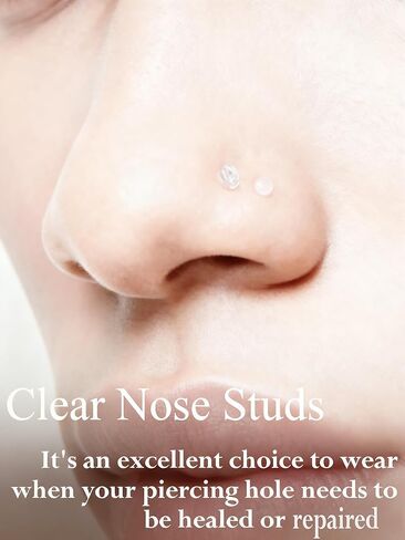 18G 16G Flat Back Clear Earrings for Sports Nose Studs Silicone Plastic tragus conch cartilage Retainers Monroe Medusa Lip Ring Stud Labret Piercing for Work Surgery 6mm 7mm 8mm 9mm 10mm 12mm in Saudi Arabia
