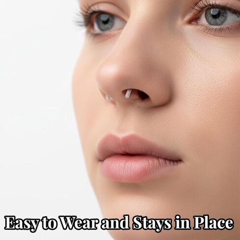 Yolev 20Pcs 16G Clear Septum Retainer Acrylic Septum Piercing Retainer Flexible U Shape Clear Septum Ring Retainers Hidden Body Piercings Jewelry for Work Women in Saudi Arabia