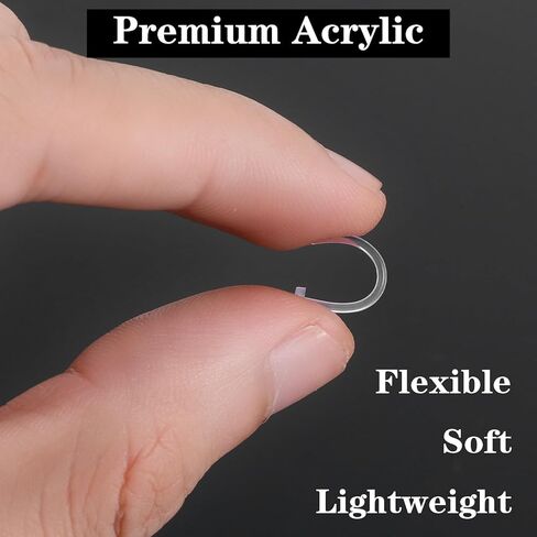 30 قطعة من حلقات ثقب الأنف الشفافة المصنوعة من الأكريليك، حلقة أنف شفافة مرنة، حلقة الشفاه، حلقات اللسان، حلقات غضروف الأذن، مريحة غير مرئية in Kuwait