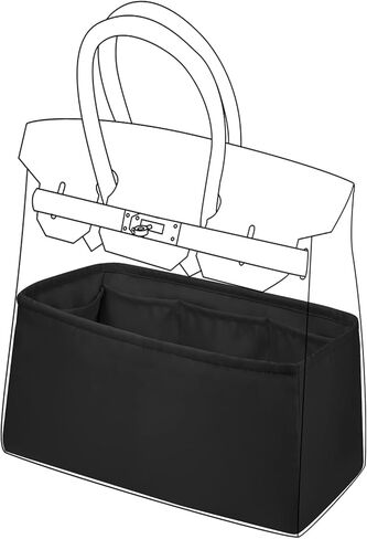 DGAZ Silk Purse Organizer Insert For Hermes Hac 28/32/40/45/50 Bags, Luxury Handbag & Tote Organizer, Simplicity bag organizer(Konjac Purple,Hac40) in Saudi Arabia