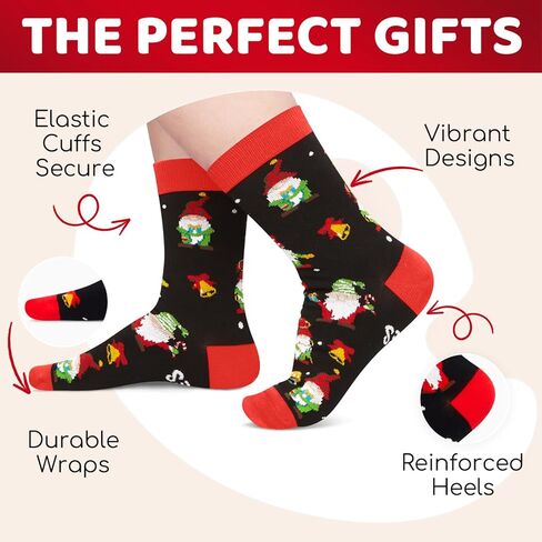 HAPPYPOP Christmas Socks for Kids - Secret Santa Gnome Gifts for Boys Girls with Card in Saudi Arabia
