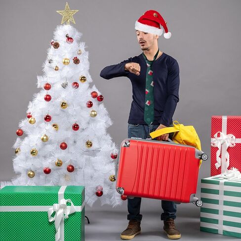 2PCS Christmas Costume Accessories for Mens Green Tie Santa Hat Adults Vacation Holiday Party 1980s Movie Cosplay Set in Saudi Arabia