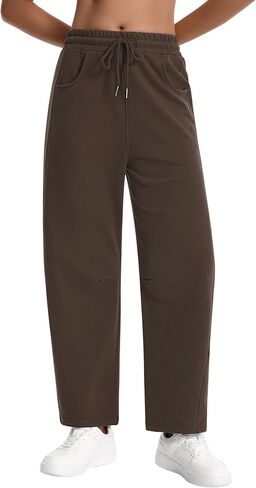 Auriviz Womens Barrel Sweatpants Drawstring High Waisted Wide Leg Pants Baggy Casual Workout Sweat Pants 28‘’ Inseam in Saudi Arabia