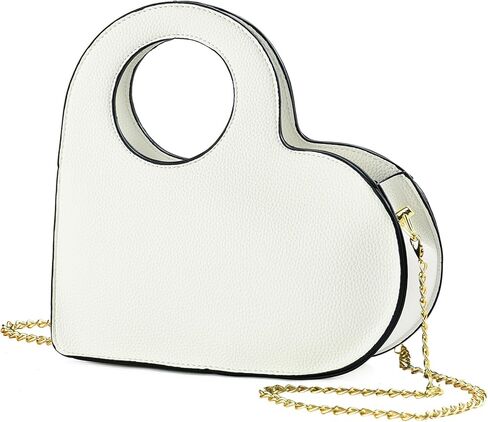KURGOOL Heart Purse Clutch Purses and Handbags, Small Crossbody Bag with Golden Chain, Birthday Gifts for Women, Mom, Sister in Saudi Arabia