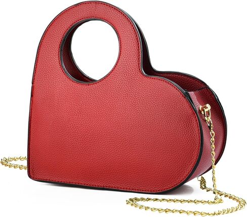 KURGOOL Heart Purse Clutch Purses and Handbags, Small Crossbody Bag with Golden Chain, Birthday Gifts for Women, Mom, Sister in Saudi Arabia