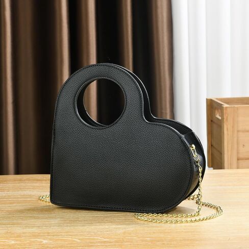 KURGOOL Heart Purse Clutch Purses and Handbags, Small Crossbody Bag with Golden Chain, Birthday Gifts for Women, Mom, Sister in Saudi Arabia