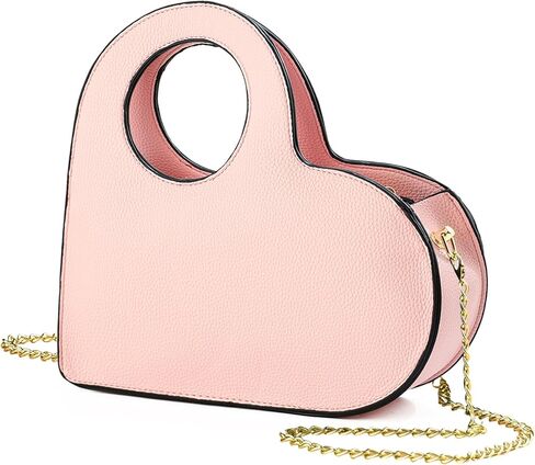KURGOOL Heart Purse Clutch Purses and Handbags, Small Crossbody Bag with Golden Chain, Birthday Gifts for Women, Mom, Sister in Saudi Arabia