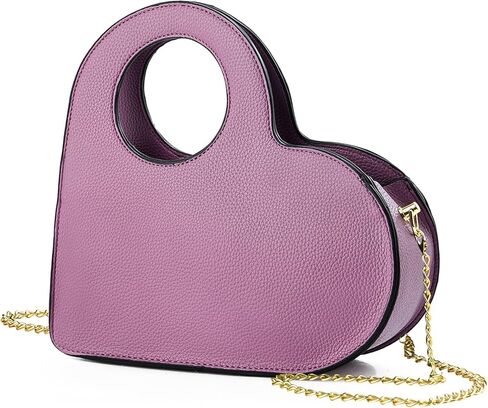 KURGOOL Heart Purse Clutch Purses and Handbags, Small Crossbody Bag with Golden Chain, Birthday Gifts for Women, Mom, Sister in Saudi Arabia