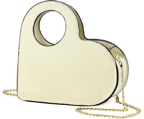 KURGOOL Heart Purse Clutch Purses and Handbags, Small Crossbody Bag with Golden Chain, Birthday Gifts for Women, Mom, Sister in Saudi Arabia