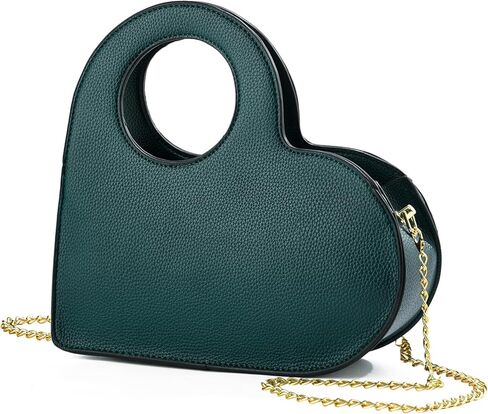 KURGOOL Heart Purse Clutch Purses and Handbags, Small Crossbody Bag with Golden Chain, Birthday Gifts for Women, Mom, Sister in Saudi Arabia