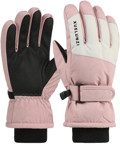 Kids Winter-Ski-Gloves for Boys Girls,Thermal Fleece Lined Cold-Weather-Windproof-Gloves for 6-12Yrs Children in Saudi Arabia