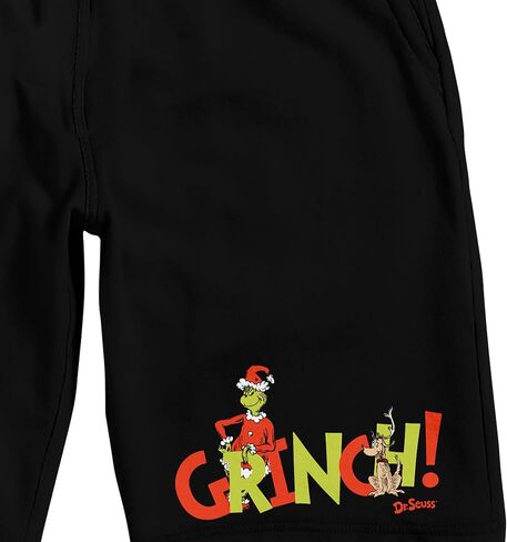 Bioworld The Grinch Max & Grinch نص اسم الكبار بيجامة النوم السوداء in Kuwait