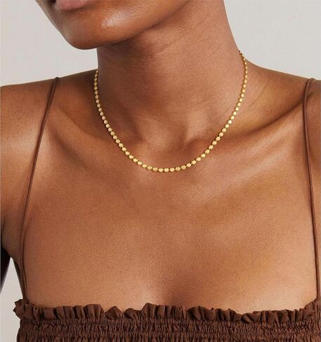 Hothty Gold Layered Charm Necklaces for Women, Dainty Stackable Simple Waterproof Choker Necklace Seashell Pearl Beach Necklaces Set Jewelry Gifts in Saudi Arabia