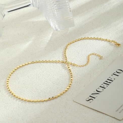 Hothty Gold Layered Charm Necklaces for Women, Dainty Stackable Simple Waterproof Choker Necklace Seashell Pearl Beach Necklaces Set Jewelry Gifts in Saudi Arabia
