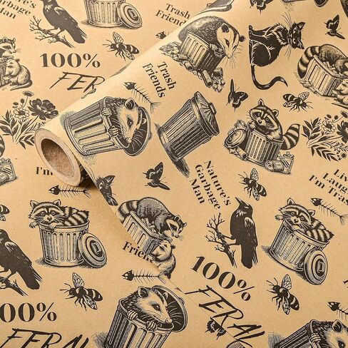 Vnaaem Paw Wrapping Paper 6 Pc Kraft Puppy Dog Wrap Paper Folded Flat for Boys Girls Baby Shower Birthday Holiday Party 19.6 X27.8Inch in Kuwait
