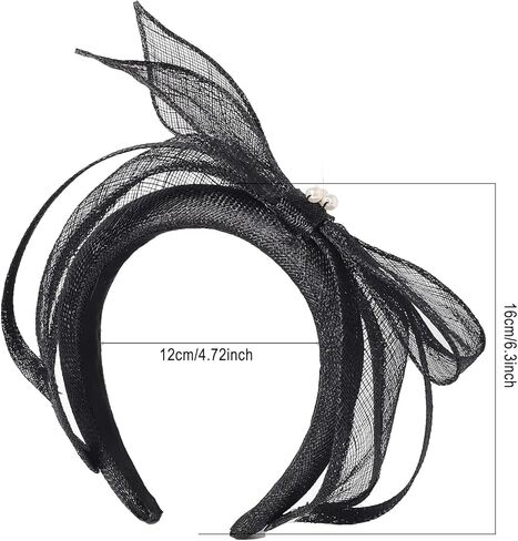 Women's Fascinators Hats Wedding Sinamay Headband Church Cocktail Dresses Headwear Tea Party Hat Accessories in Saudi Arabia