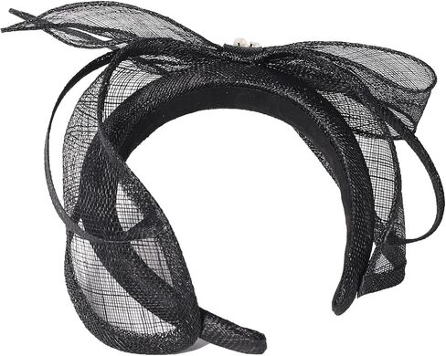 Women's Fascinators Hats Wedding Sinamay Headband Church Cocktail Dresses Headwear Tea Party Hat Accessories in Saudi Arabia