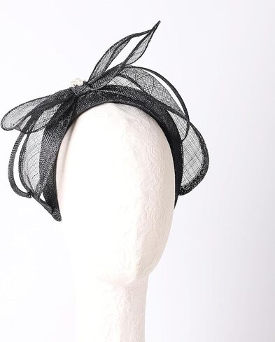 Women's Fascinators Hats Wedding Sinamay Headband Church Cocktail Dresses Headwear Tea Party Hat Accessories in Saudi Arabia