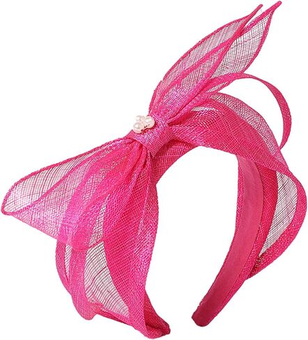 Women's Fascinators Hats Wedding Sinamay Headband Church Cocktail Dresses Headwear Tea Party Hat Accessories in Saudi Arabia