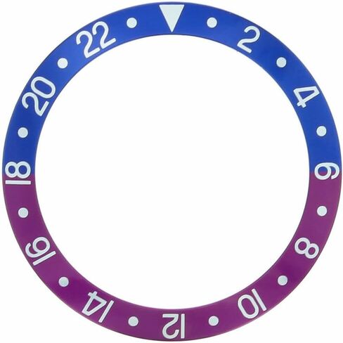 إدراج إطار Ewatchparts متوافق مع ساعة رولكس العتيقة بتوقيت جرينتش 1670 16753 16758 فوشيا أزرق أحمر / وردي in Kuwait