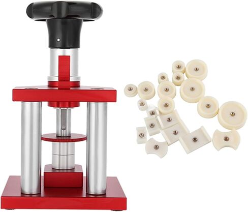 Watch Press Tool Set, Watch Back Case Cover Opener Closing Kit Screw Type Crystal Bezel Watch Repair Tools with 20 Dies in Saudi Arabia