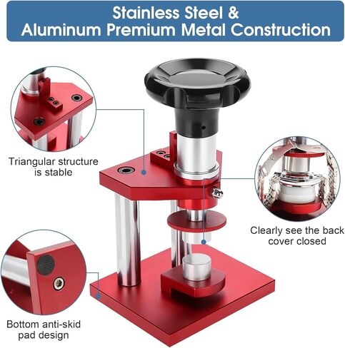 Watch Press Tool Set, Watch Back Case Cover Opener Closing Kit Screw Type Crystal Bezel Watch Repair Tools with 20 Dies in Saudi Arabia