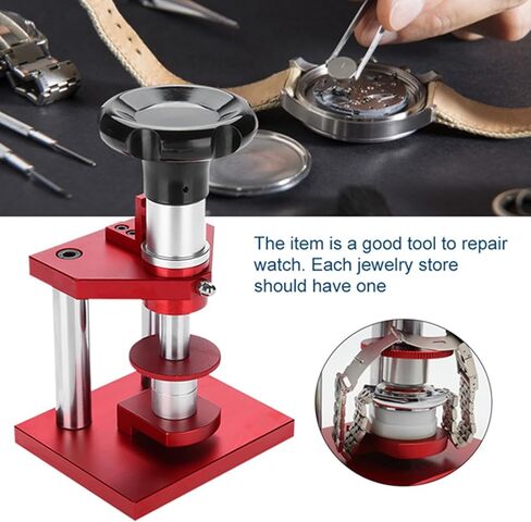 Watch Press Tool Set, Watch Back Case Cover Opener Closing Kit Screw Type Crystal Bezel Watch Repair Tools with 20 Dies in Saudi Arabia