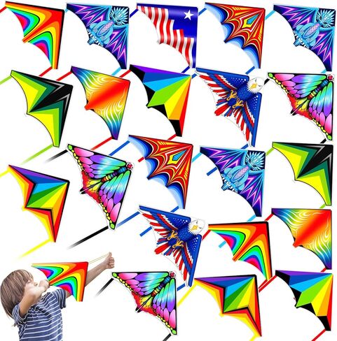 20 قطعة من ألعاب الطائرات الورقية للأطفال البالغين - حشوات حقائب الهدايا للحفلات، في الهواء الطلق على الشاطئ في الفناء الخلفي للملعب في الحديقة ألعاب الطيران - ألعاب طائرة شراعية صغيرة لقاذف الأصابع in Kuwait