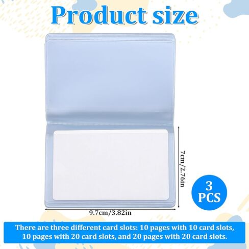 3 Packs Plastic Wallet Insert Credit Card Holder Clear Wallet Photo Insert Card Picture Sleeves for Wallets Photo Inserts for Bifold or Trifold(10 Pages) in Saudi Arabia