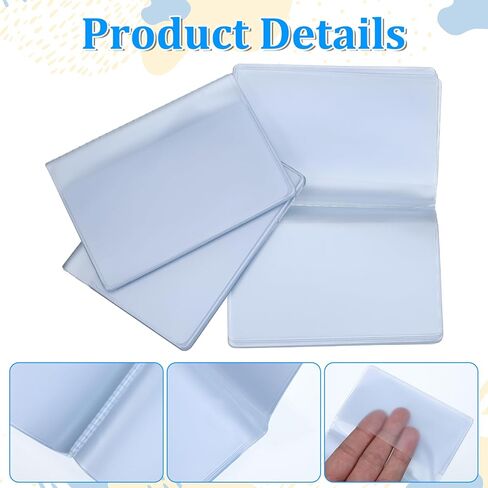 3 Packs Plastic Wallet Insert Credit Card Holder Clear Wallet Photo Insert Card Picture Sleeves for Wallets Photo Inserts for Bifold or Trifold(10 Pages) in Saudi Arabia
