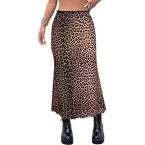 Avanova Women Floral Sexy Slit Slip Midi Skirts Boho High Waisted Summer Skirts in Kuwait